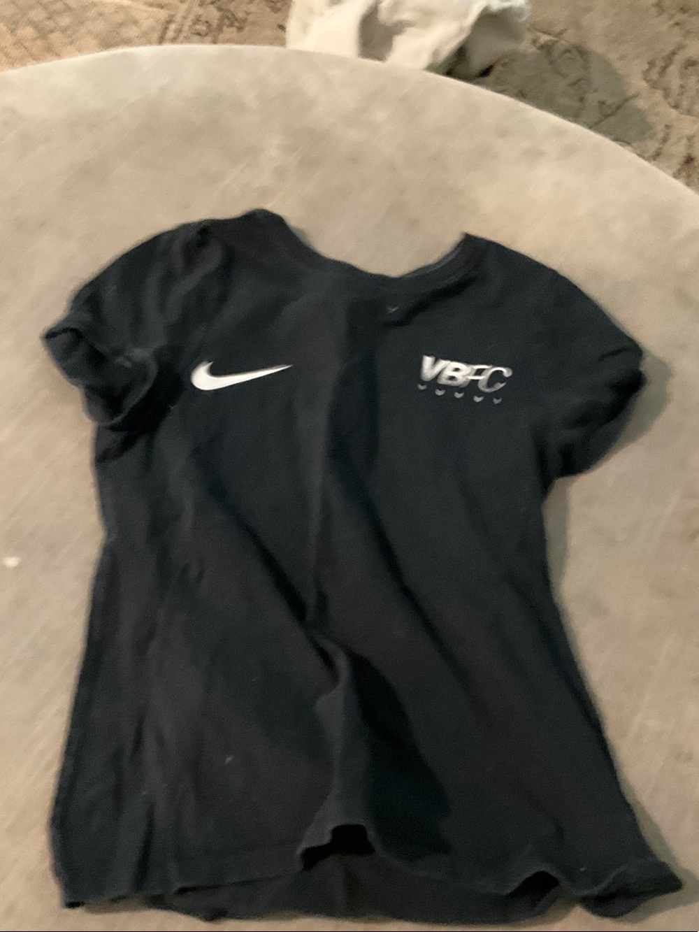 Nike Kids Black VBFC Short Sleeve Tee with White Swoosh